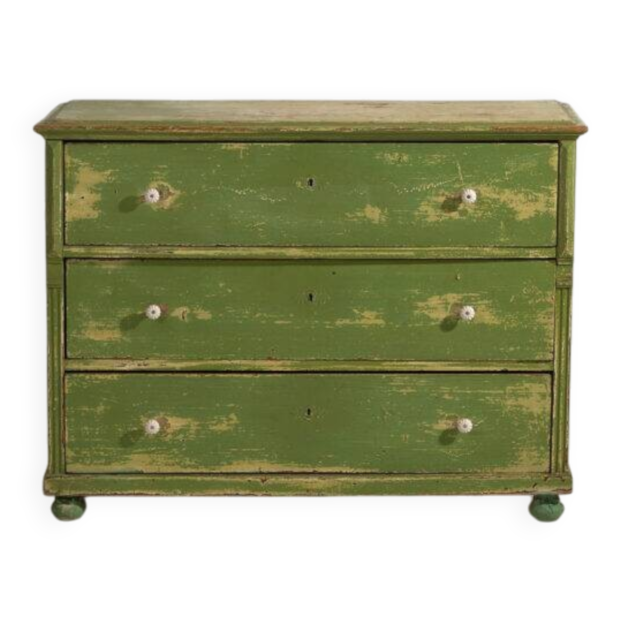 Antique green chest of drawers (c.1920)
