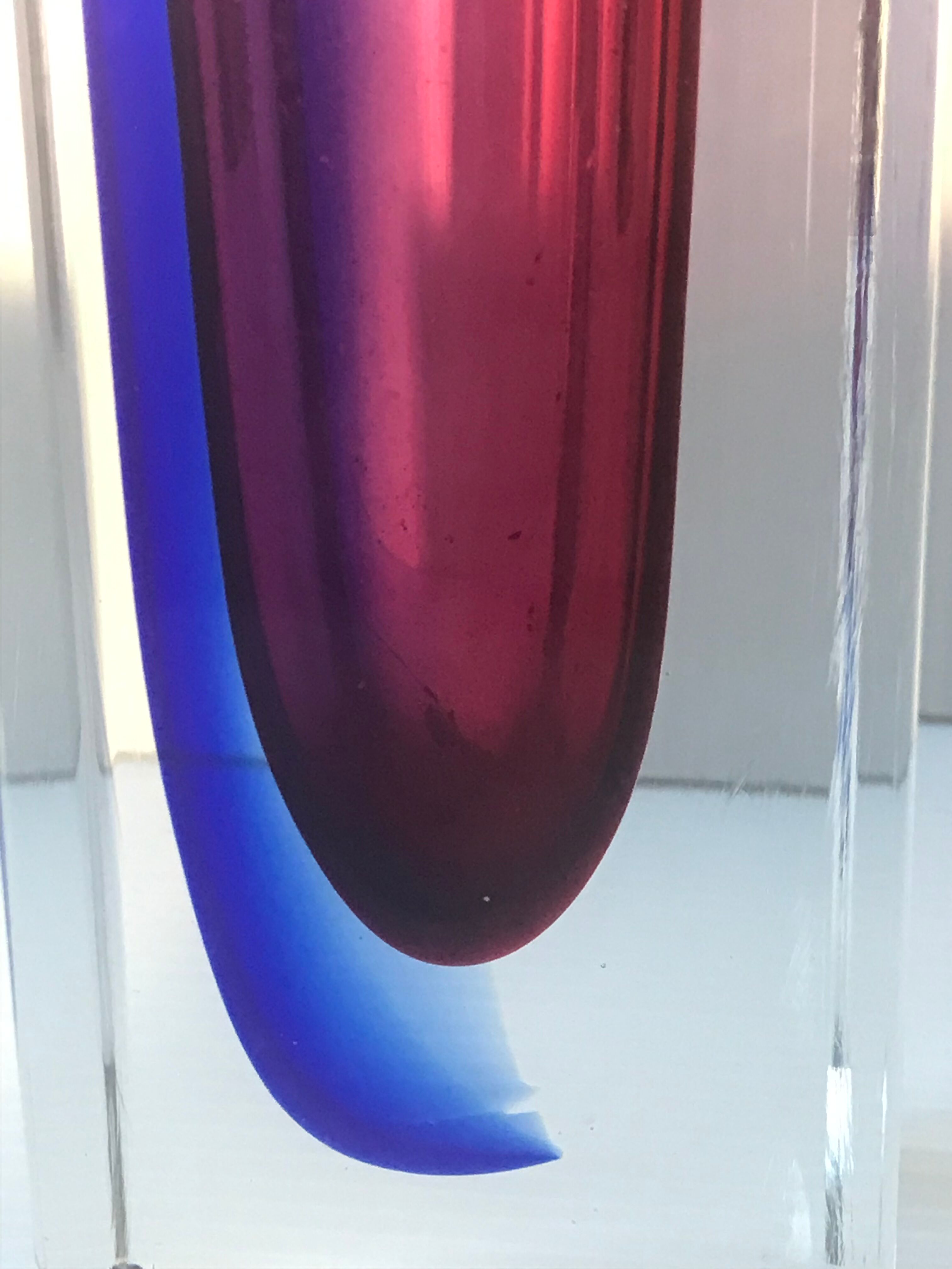 Vintage Murano sommerso vase