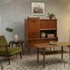 Buffet bar scandinave vintage années 60 teck