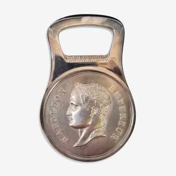 Décapsuleur Napoléon Empereur dans son étui  métal argenté Christofle Paris série Gallia Brasserie