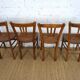 Ensemble de 4 chaises de bistrot vintage dépareillées