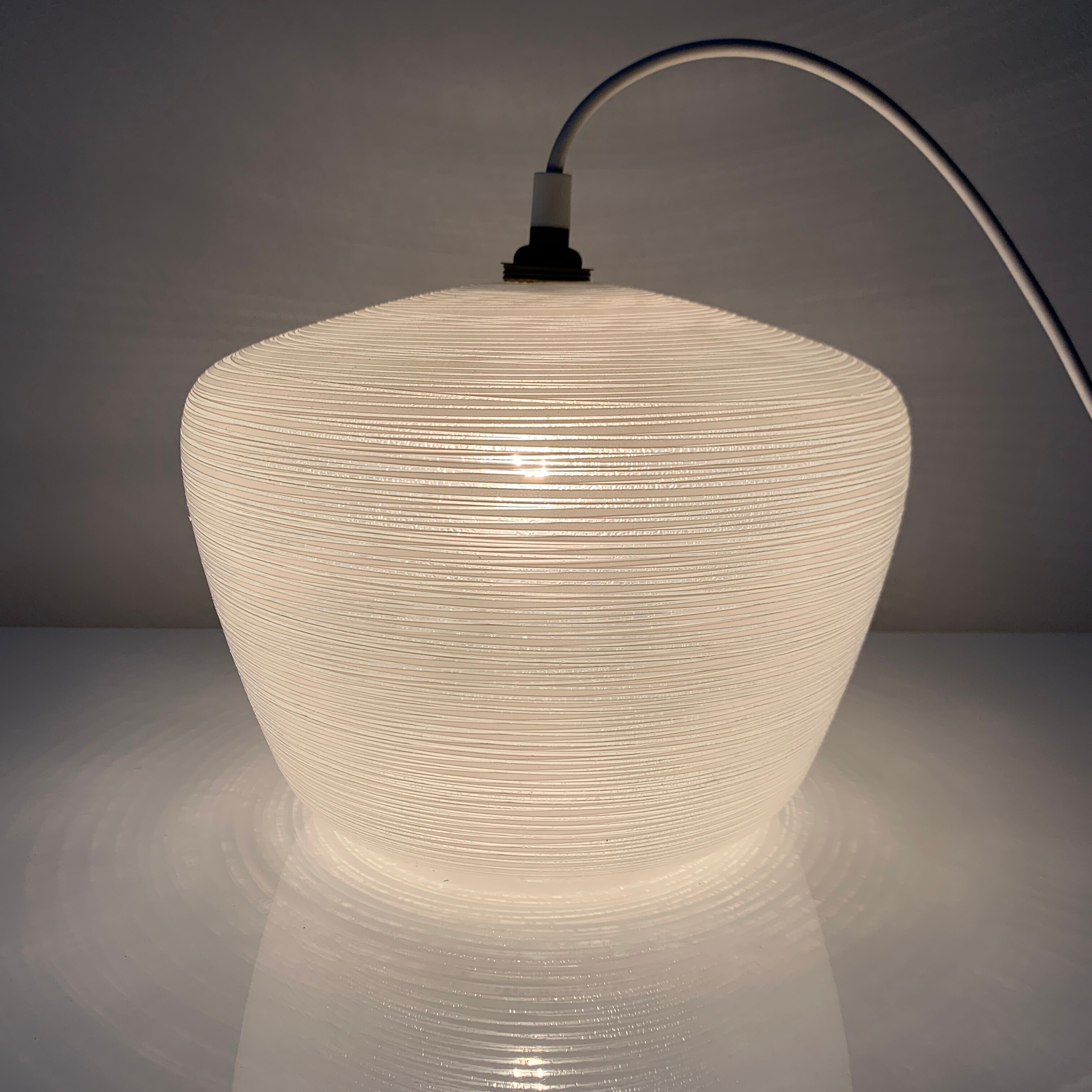 Vintage glass suspension painted style 50 60 1950 1960