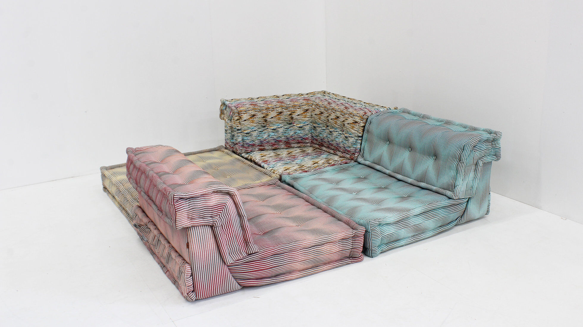 Roche Bobois Mah Jong modular sofa Missoni fabric design by Hans Hopfer