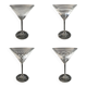 Vintage set of 4 Martini glasses