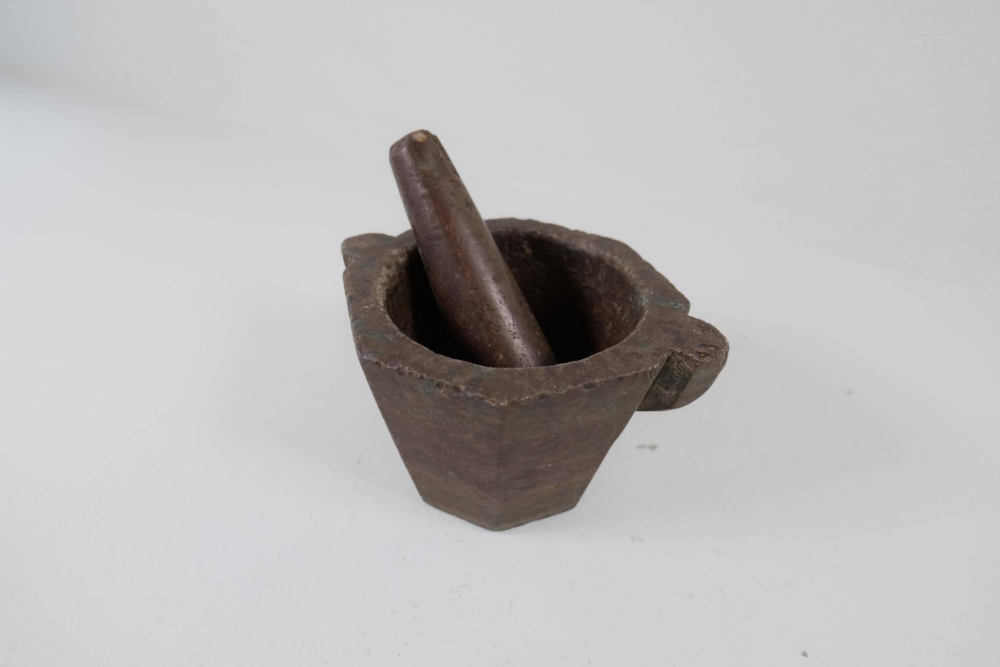 Large Ancient Mortar in Swedish Stone, circa 1800