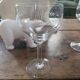Set of 6 antique chiseled glasses – mismatched & original
