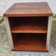 Vintage aluminium and wood bedside tables.