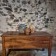 Old oak storage chest or flour bin