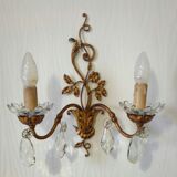Wall sconce with pendants in Louis XV style