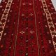 Vintage Afghan tribal prayer rug, hand-knotted from the 1950s.