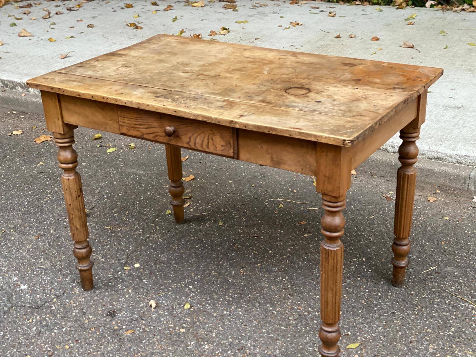 19th century Louis XVI solid wood desk