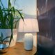 Vintage opalin glass lamp Italian 80s