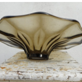 Plat en verre fumé