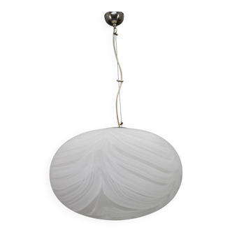 Suspension ovale en verre de Murano, Italie années 1980