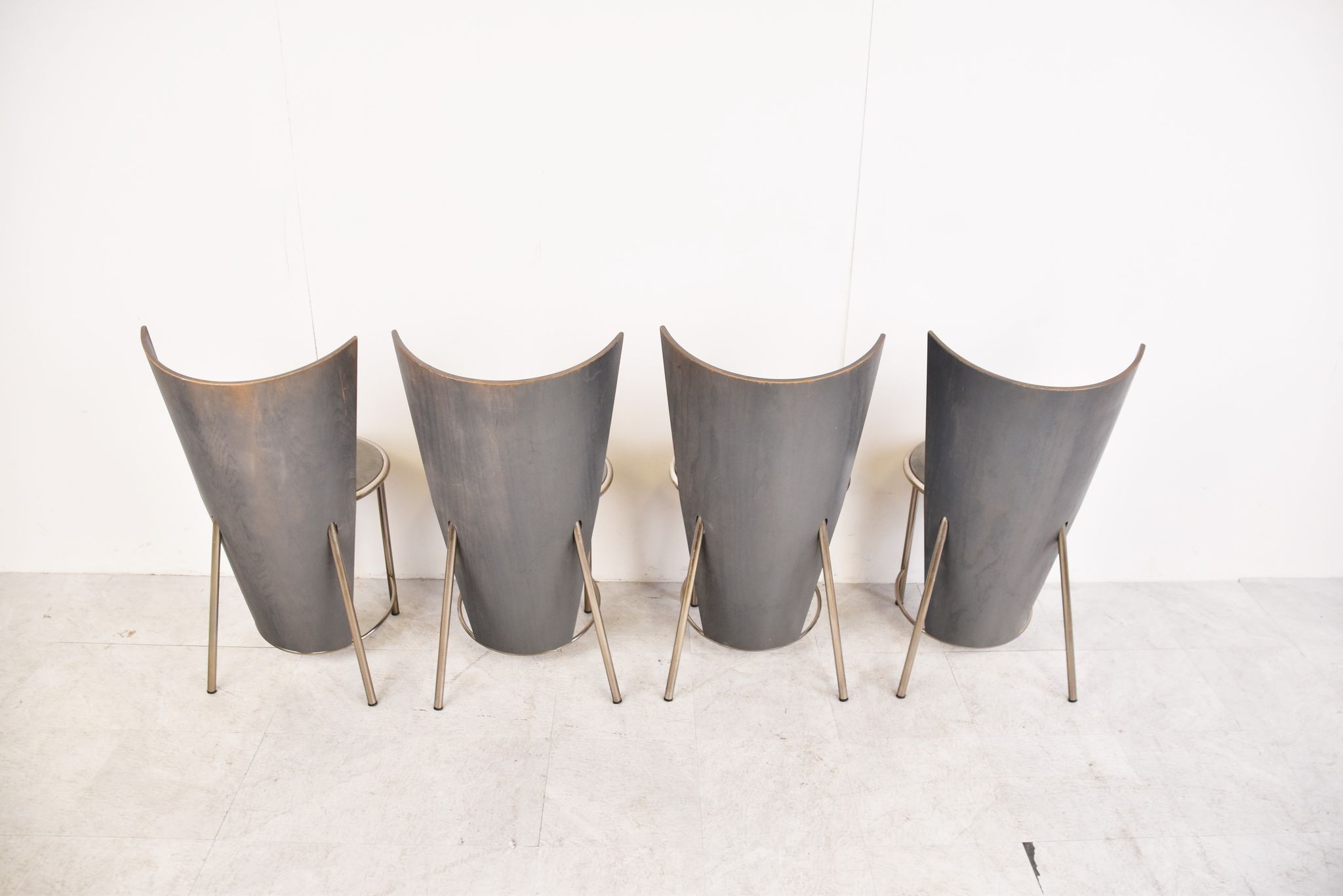 Vintage dining chairs by Frans Van Praet, set of 4