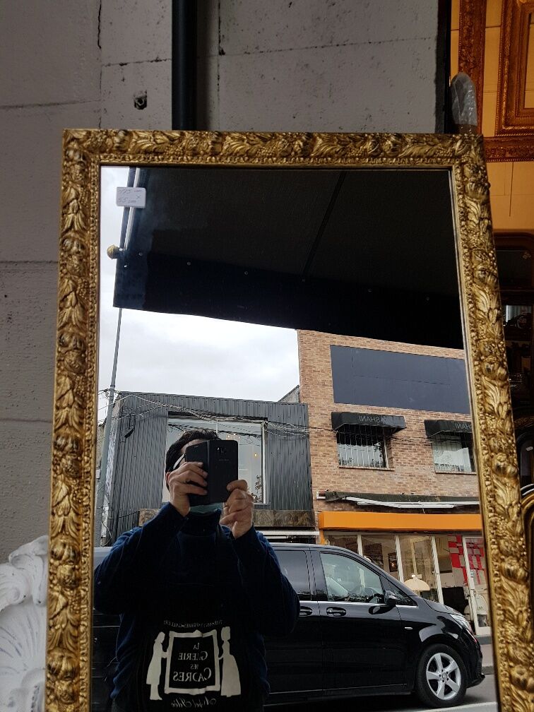 Golden mirror, francesca model 175 x 55 cm