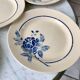 Set of 6 dessert plates blue flowers saint-amand 30s-40s