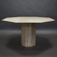 Dining Room Table in Marble and Travertine, Italy, 1970s