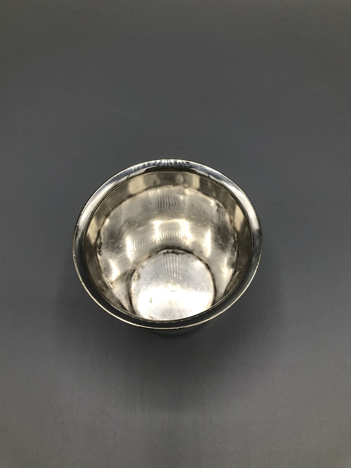 Silver metal cup