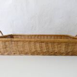 vintage rattan tray