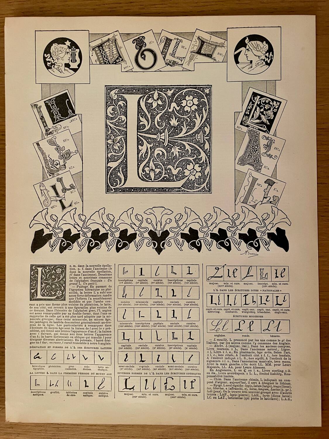 Réservé Clarisse - Lot de 3 lithographies lettres - 1900