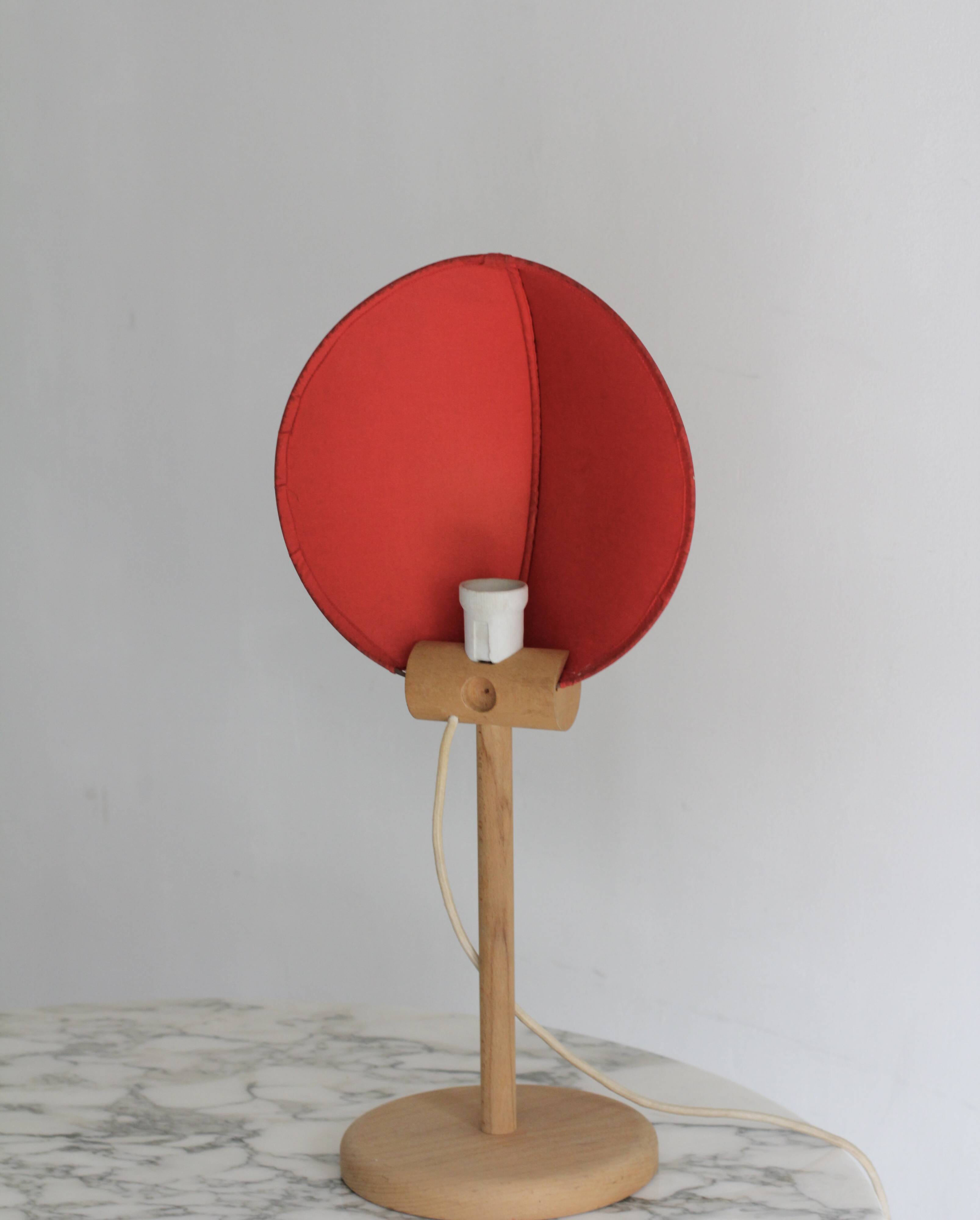 Lampe italienne en bois et coton