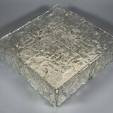 1960s 1970s Ice Glass Flush Mount Plafoniere by Kalmar Franken KG Austria