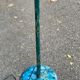 Lampadaire art déco italien doré et vert bleu