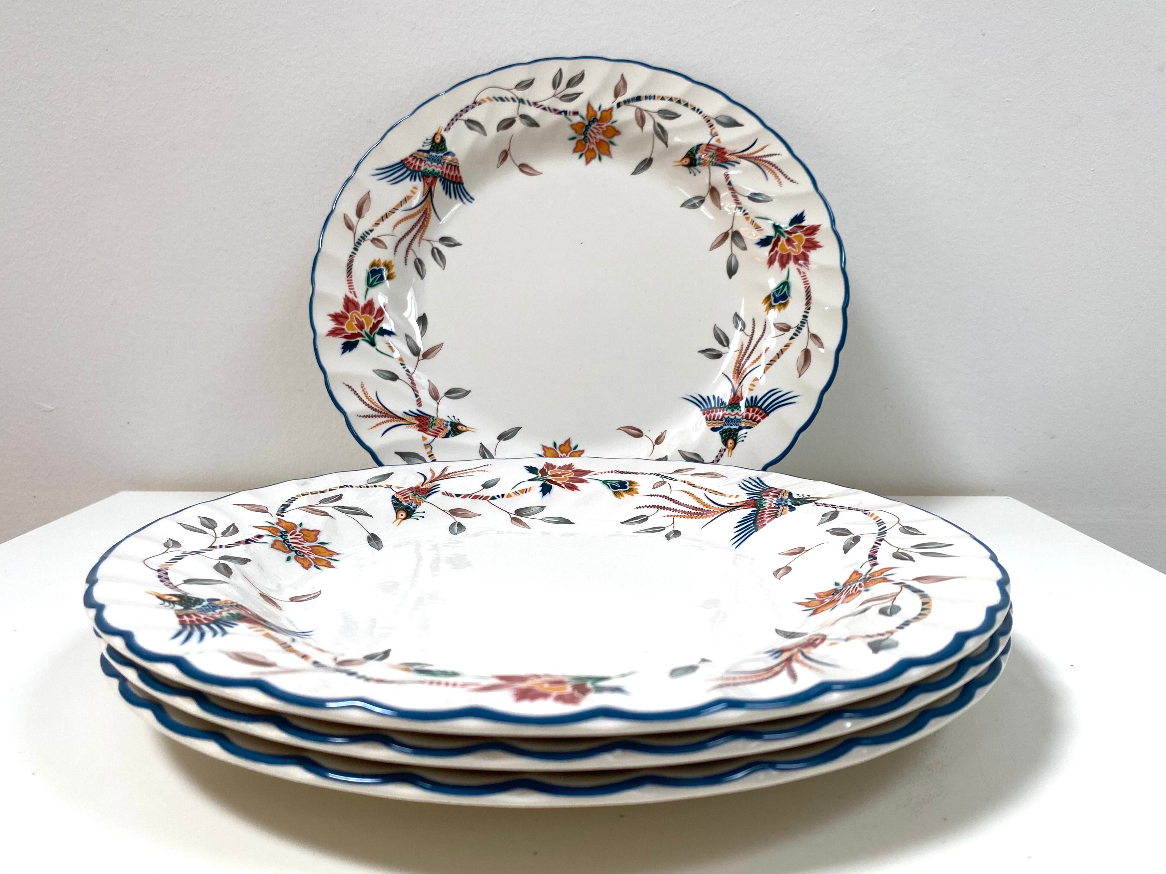 Set of 4 large plates barratts english porcelain