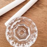Glass candle holder