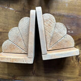Pair of light wood bookends