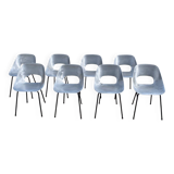 8 tulip chairs by P.Guariche