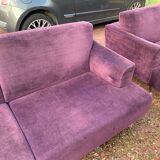 Set of 2 purple Cassina Nest sofas