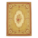 Handmade European Vintage Aubusson Kilim 268 cm x 367 cm
