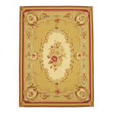 Handmade European Vintage Aubusson Kilim 268 cm x 367 cm