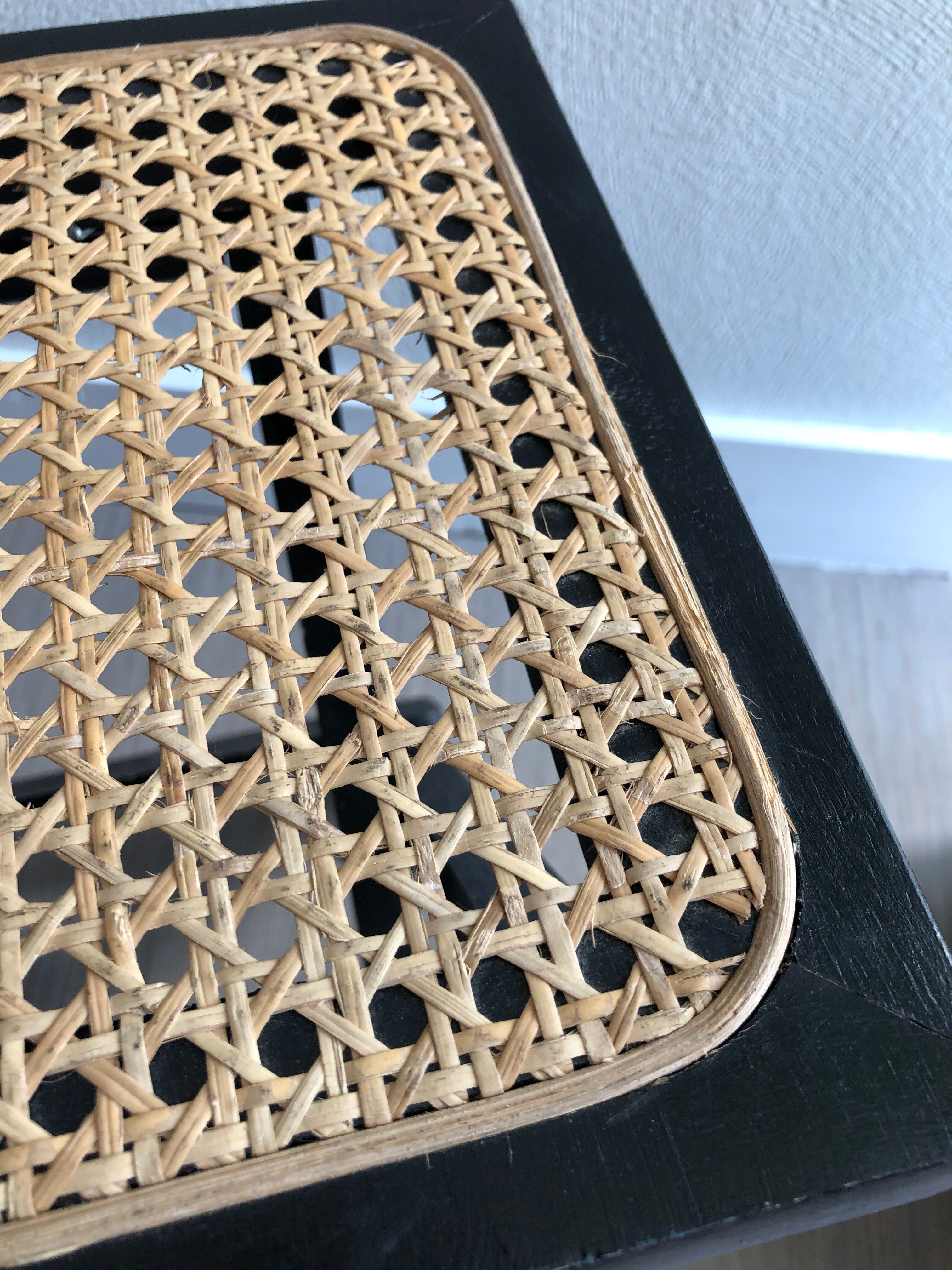 Tabouret pliant canné