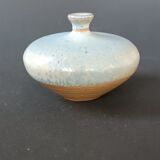 Glacier blue stoneware spherical ceramic Antonio Lampecco vintage