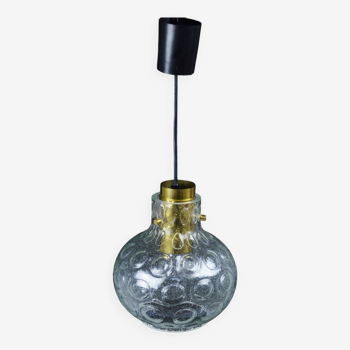 Lampe à suspension en verre, années 1970