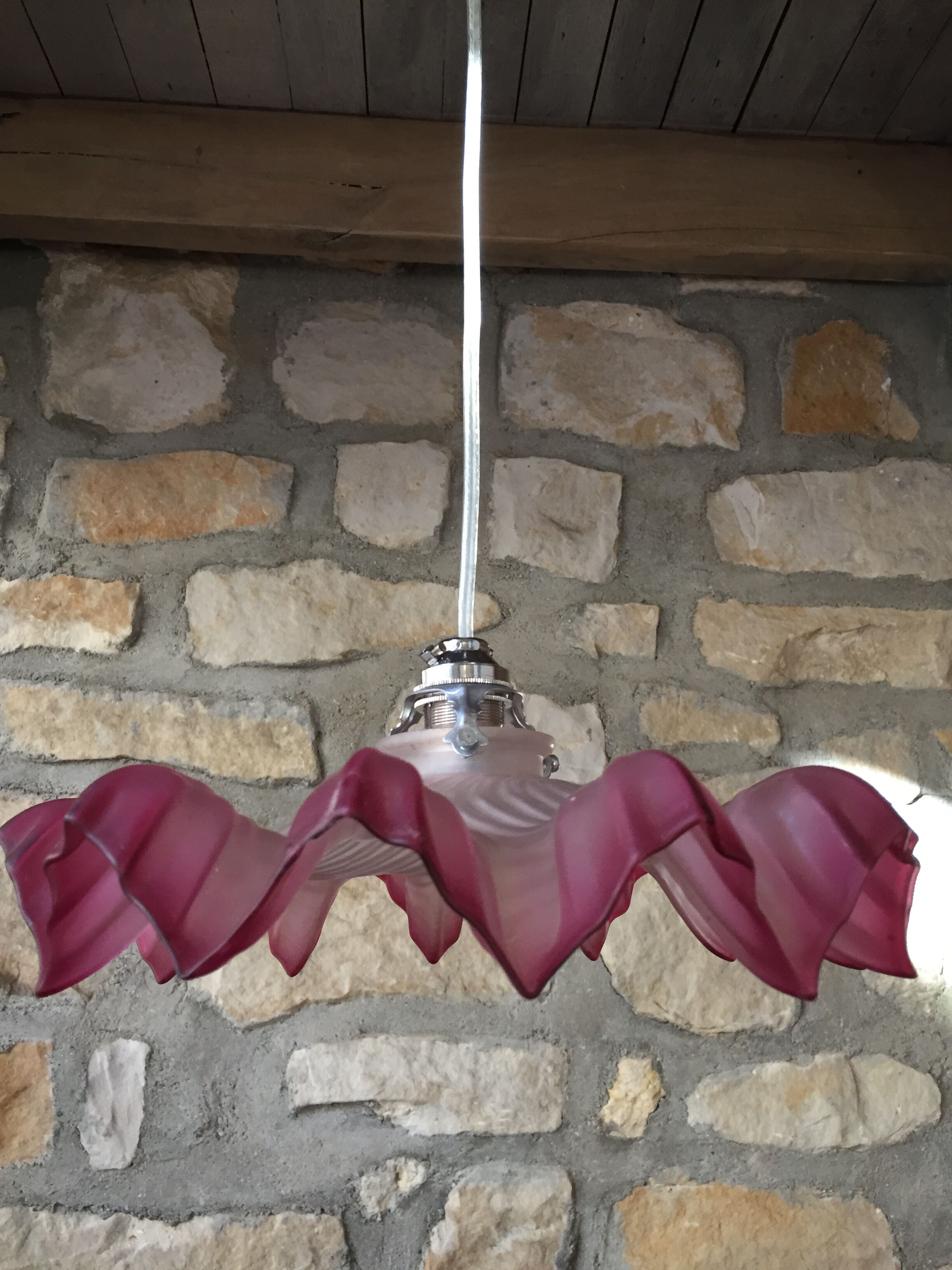 Hanging lamp, former rose lampshade