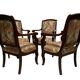 Four 19th century mahogany armchairs