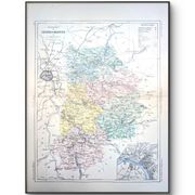 Carte de Seine-et-Marne, imprimée en 1883.
