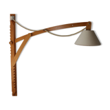 Adjustable Scandinavian wooden wall lamp