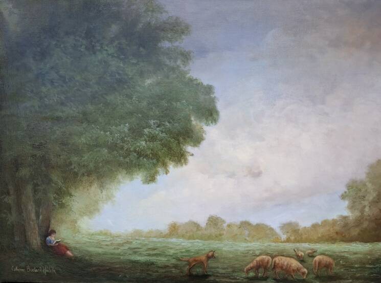 Landscape with sheep