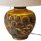 Handmade Asian style lamp in ceramic