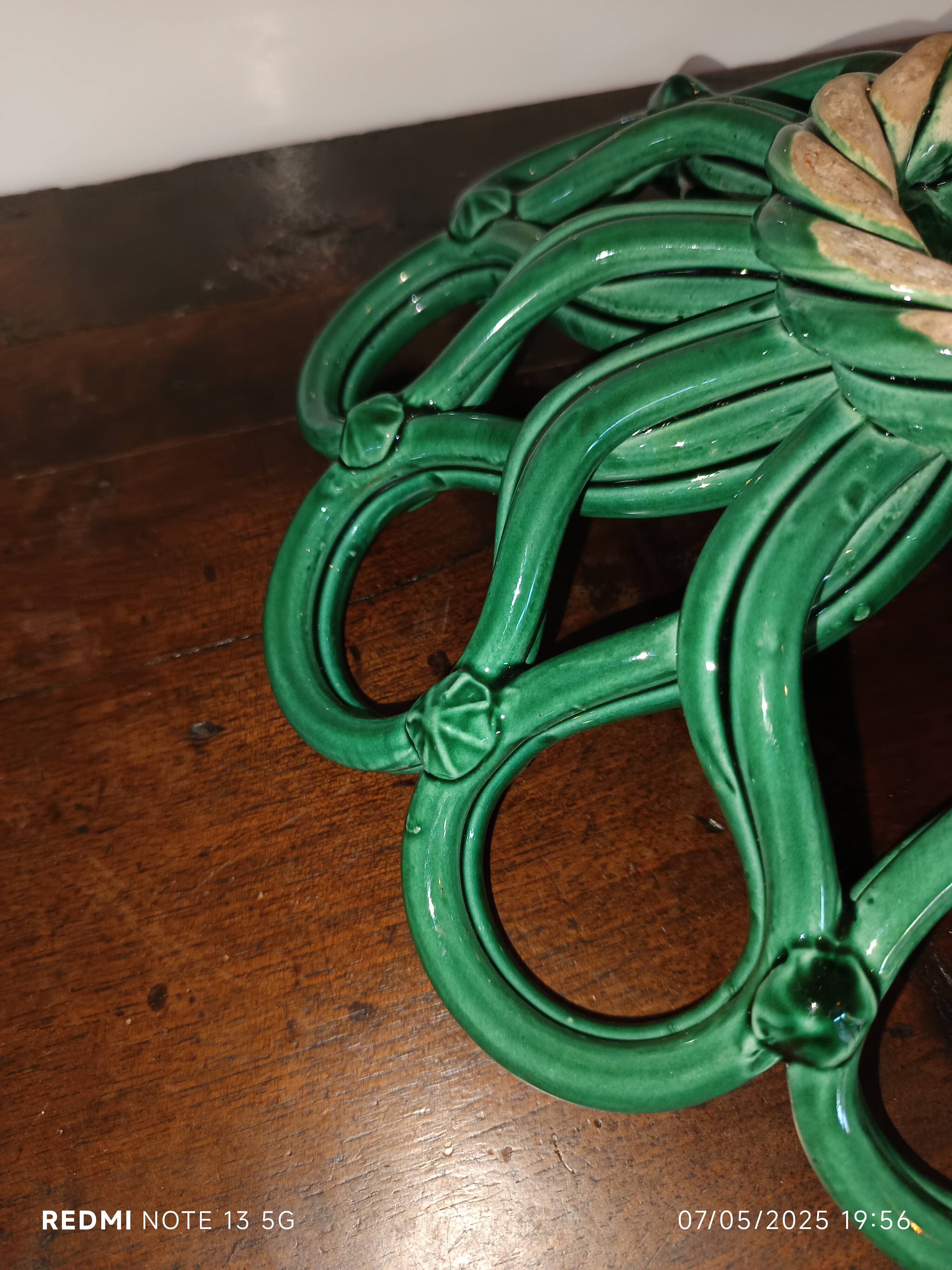 Vallauris woven ceramic fruit bowl