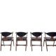Set of 4 vintage design 'Koehoorn' dining chairs by Louis van Teeffelen for AwA