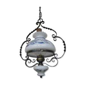 Lampe de couloir en opaline