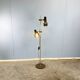 2-bulb floor lamp by Hustadt Leuchten, plastic spotlights on a brass pole, 1970s