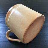 Beige stoneware pitcher