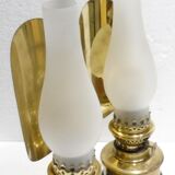 Old vintage lamp two 1950s lights
